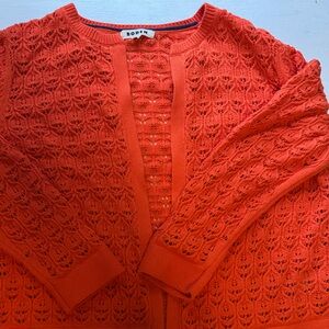 Vibrant Boden Orange Knit Cardigan